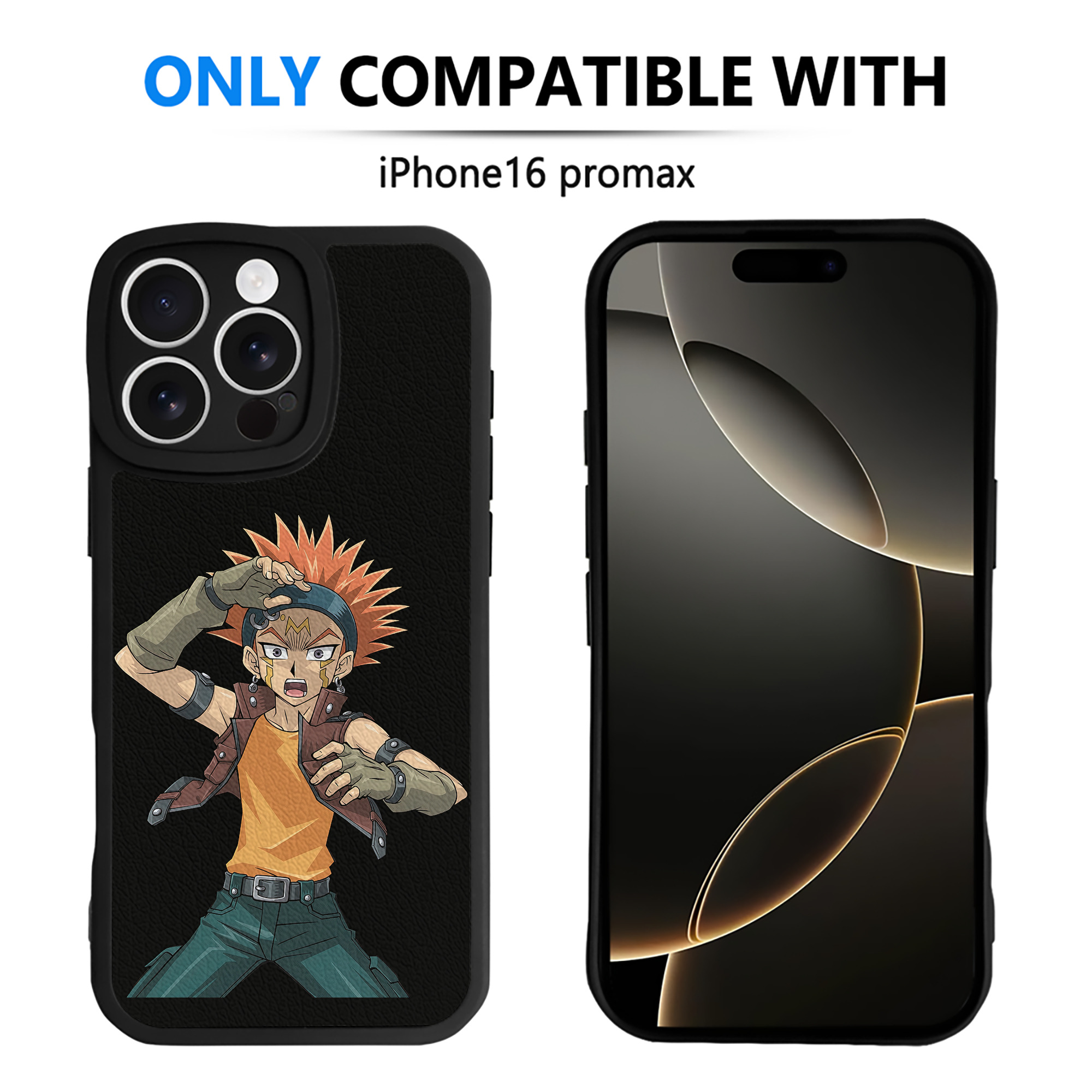 （画像用） 遊☆戯☆王 Yu-Gi-Oh! 【iPhone 16シリーズ対応】シリコンスマホケース（レザー調） 材質：シリコン